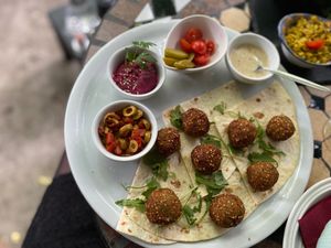 Falafel dish at Radost Fina Kuhinjica in Belgrade