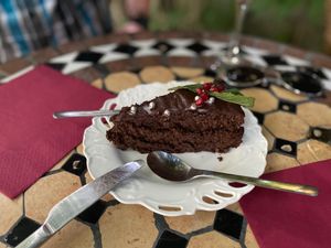 Vegan cake at Radost Fina Kuhinjica in Belgrade