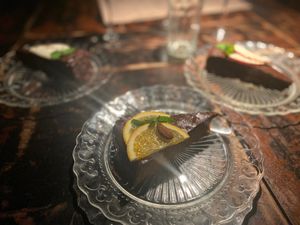 Vegan chocolate cake at Radost Fina Kuhinjica in Belgrade