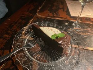 Vegan cake at Radost Fina Kuhinjica in Belgrade