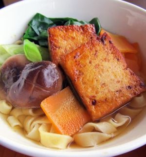 asian soup (vegetarian or vegan, depends on noodles used) at Radost Fina Kuhinjica in Belgrade