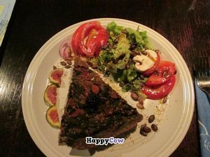 vegan spinach, figs and grains quiche, with a whole wheat bottom, just amazing at Radost Fina Kuhinjica in Belgrade