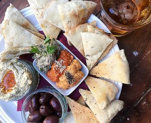 Hummus plate at Radost Fina Kuhinjica in Belgrade