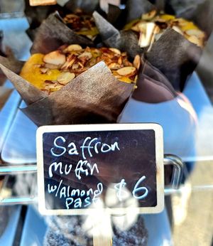 Saffron muffin at Cacau Bakery in Santa Rosa