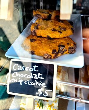 Carrot chocolate chip cookie at Cacau Bakery in Santa Rosa