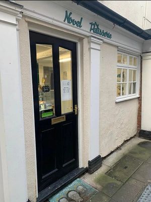 Entrance at Novel Patisserie in Stafford