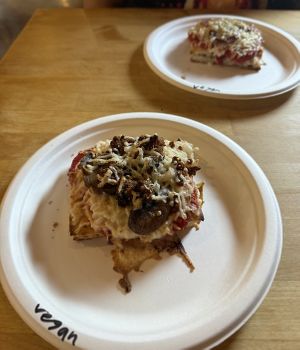 vegan sausage & mushroom special   at East End Brewing Company in Pittsburgh