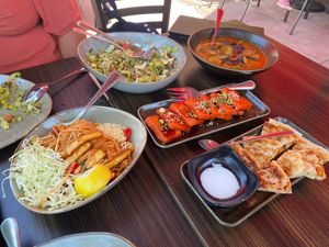 The beautiful spread at Burma Choice in San Jose