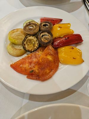 Grilled veggies at Hotel Jezero in Plitvicka Jezera