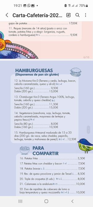 Hamburguesa vegetal at Hotel Sánchez in Ainsa