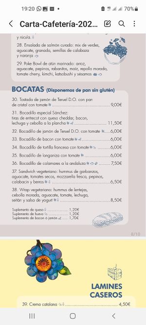 Sándwich y wrapp vegetal at Hotel Sánchez in Ainsa