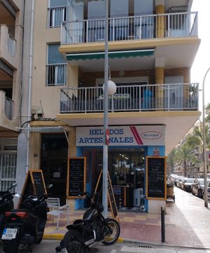 The ice cream shop at Heladería Philippe in Cullera