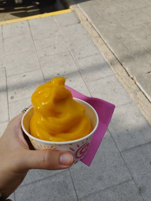 Mango & marculla ( I took a pic when it was melted already) at Heladería Philippe in Cullera