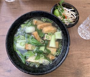 Vegan Pho with sprouts   at UKitchen in Hamburg