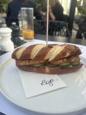 Vegan tempeh banh mi  at Kavarna Rog  in Ljubljana