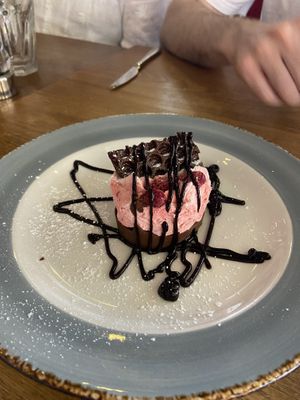 raspberry choc torte  at Saint Pauls House  in Birmingham