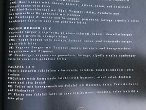 The two veggie options  at VALA in Fazana