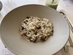 Corrected risotto  at Restaurant Elia Beach in Mykonos
