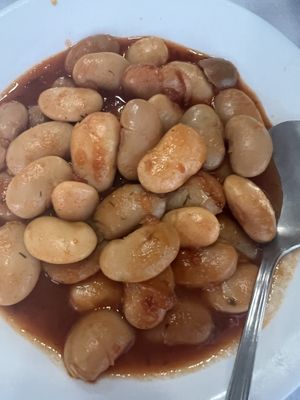 Giant beans in tomato sauce  at Maria in Kos