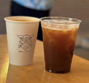 Hot or iced   at Heretic Coffee Co in Portland