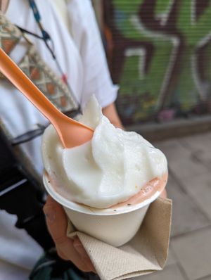 Lemon + Watermelon and Mint at CAJÚ Gelato in Barcelona