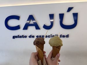   at CAJÚ Gelato in Barcelona