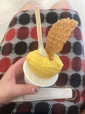 Ginger-melon and mango-lime   at CAJÚ Gelato in Barcelona