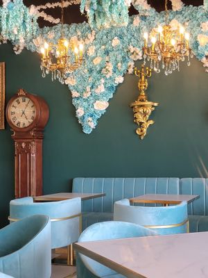 Grandfather clock at Unicorniverse Bakery & Cafe in Round Rock