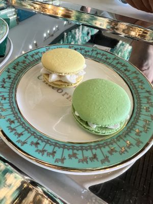 Lemon and pistachio macaroons  at Unicorniverse Bakery & Cafe in Round Rock