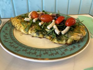 Savory Greek "omelette"  at Unicorniverse Bakery & Cafe in Round Rock