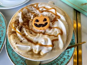 Pumpkin King Latte  at Unicorniverse Bakery & Cafe in Round Rock