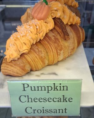 Pumpkin cream filled croissant at Unicorniverse Bakery & Cafe in Round Rock