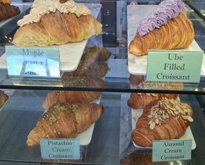 Pastry case sample at Unicorniverse Bakery & Cafe in Round Rock