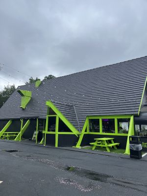 Outside  at Mike's Vegan Grill in Greensboro