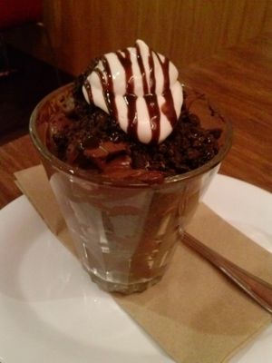 chocolate parfait at Veggie Grill - Westwood in West Los Angeles