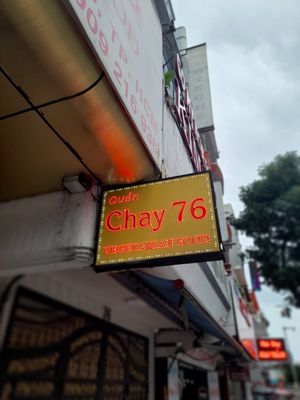 Sign outside at Quán Chay 76 in Ho Chi Minh City