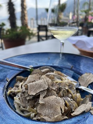 Pasta with truffle & Chardonnay   at Restaurant Kalea in Brissago