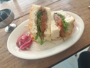 Mushroom sandwich 5.5/10 at Letter of Light - Bichui Anbu - 빛의 안부  in Jeonju