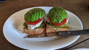 Tofu ricotta Avocado bread at Letter of Light - Bichui Anbu - 빛의 안부  in Jeonju