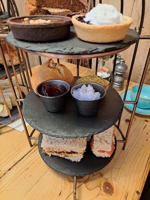 Vegan quiche and scone at The Forest in Tamworth