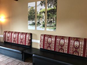 Comfortable waiting area in front lobby. (Same on opposite side)  at Zayna Mediterranean in Tucson