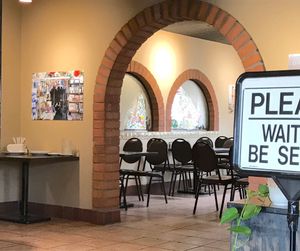 Partial view one of the three dining rooms. (All are similar) at Zayna Mediterranean in Tucson