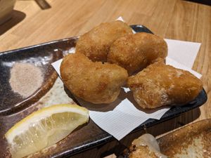 Fried soy 'chicken' at Pariking in Kanazawa