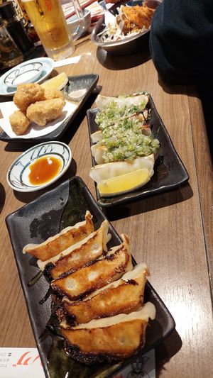 Gyoza und fryed "chicken" at Pariking in Kanazawa