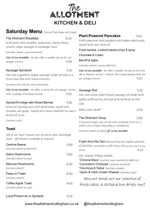  at The Allotment Kitchen and Deli in Collingham