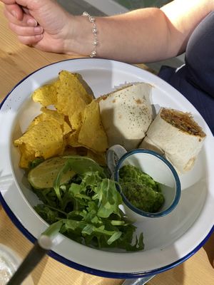 Bean burrito  at The Allotment Kitchen and Deli in Collingham
