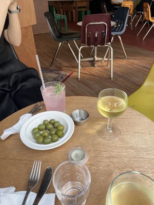 Omija-ade and house white wine  at Furoa in Seoul