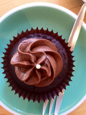 Chocolate avocado cupcake at Merry Cupcakes in Fitzroy
