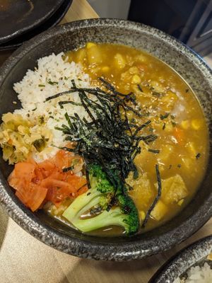 Curry rice - we ordered this by accident by handing over one of the wooden tokens at Shū Shí NánHái 2 舒食男孩 in Chishang