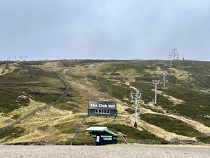Skiing area & parking across the road   at Tea at The Shee in Ballater